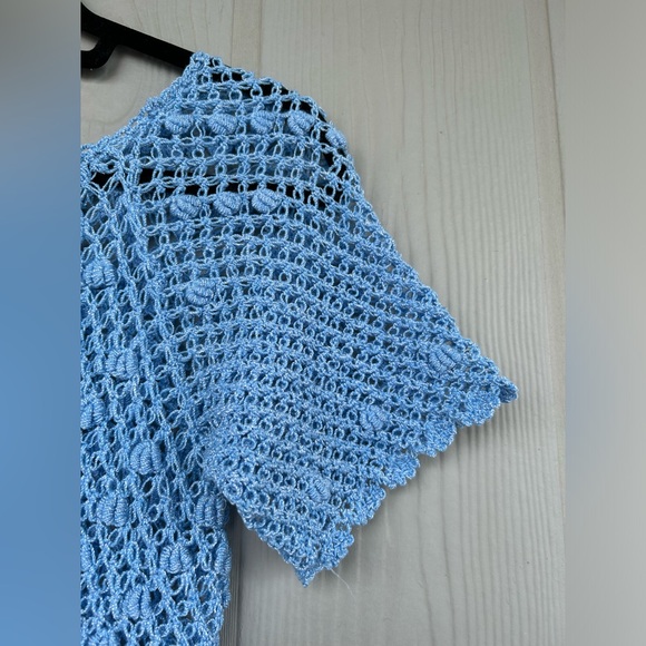 48.Women’s Vintage Hand Knitted Crochet Summer top.Size S - Picture 3 of 9